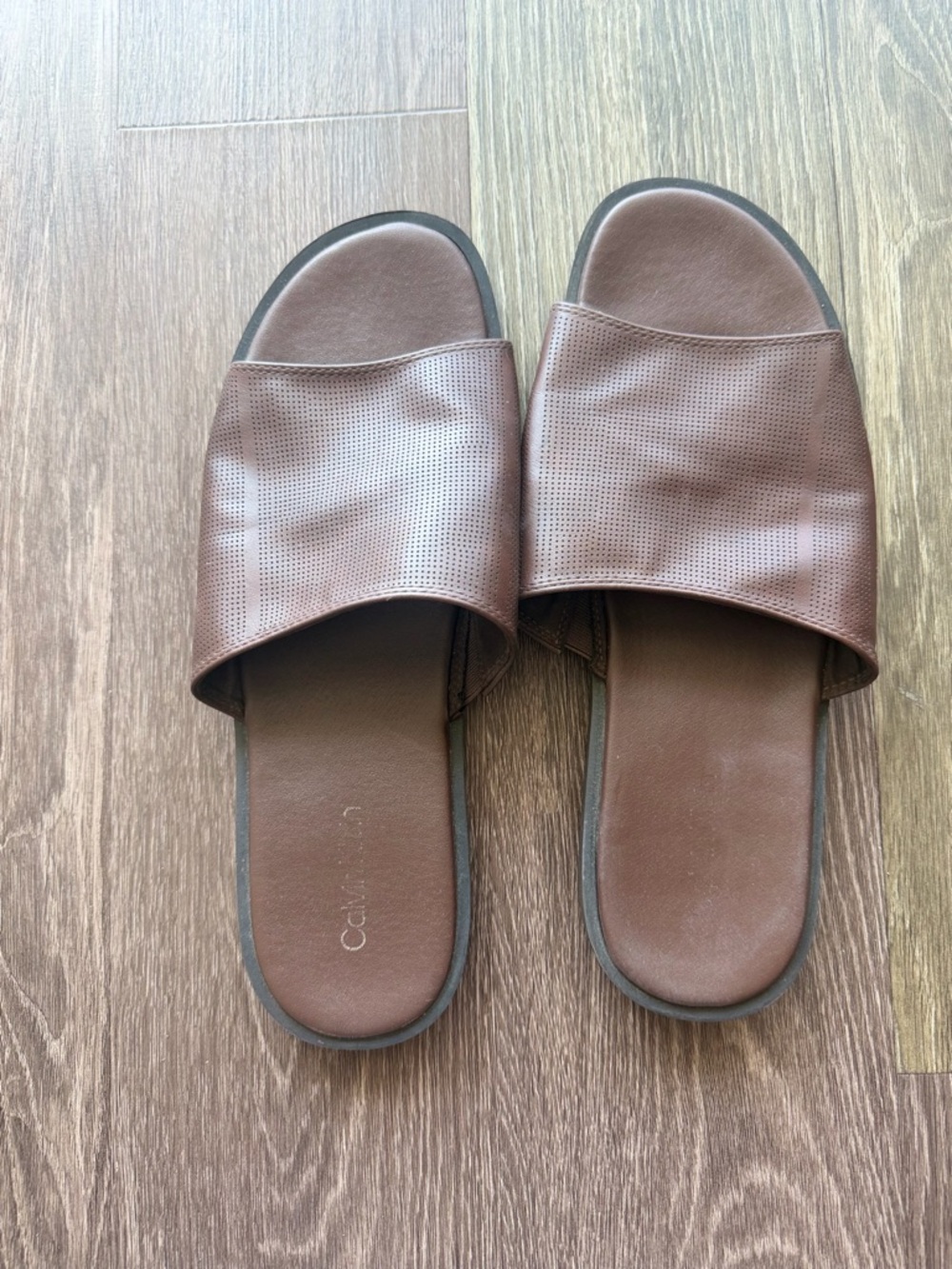 Calvin Klein Brown Men’s Slide Sandals